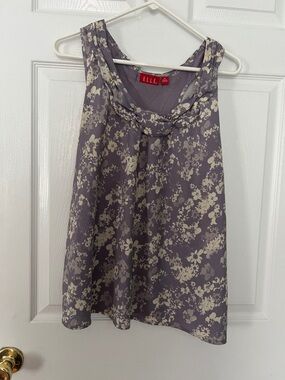 Elle Lavender Floral Braided-Neckline Camisole